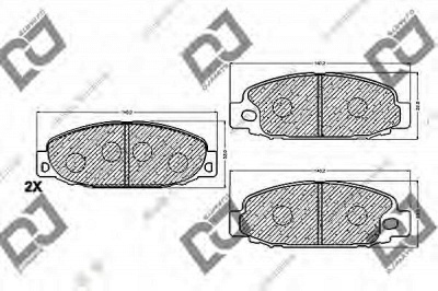 DJ PARTS bp1242 -  Комплект тормозных колодок, дисковый тормоз